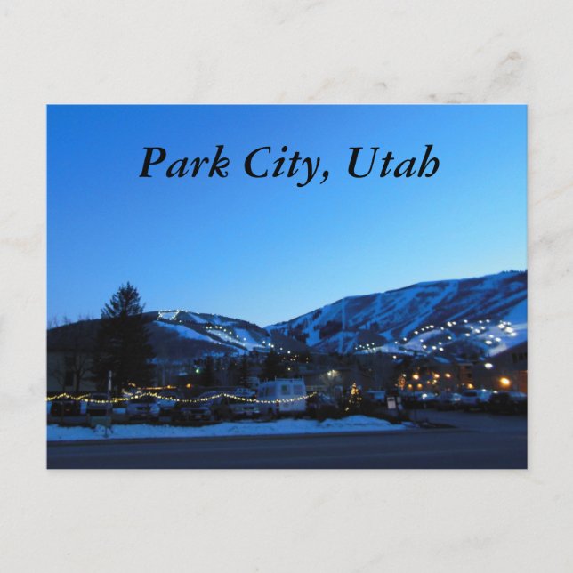 Park City Utah Skiing Postcard (Front)