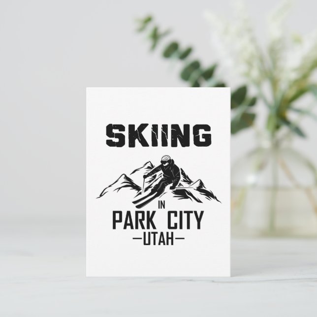 Park City Utah skiing Postcard (Standing Front)