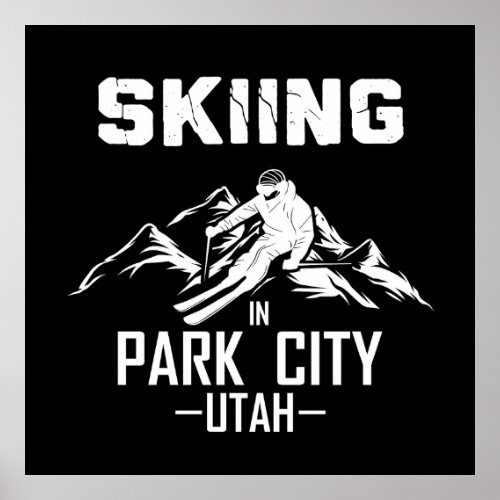 Park City Utah skiing Poster