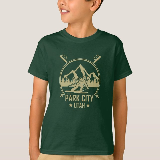 Park City Utah skiing T-Shirt (Front)