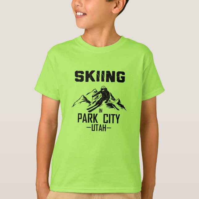 Park City Utah skiing T-Shirt (Front)