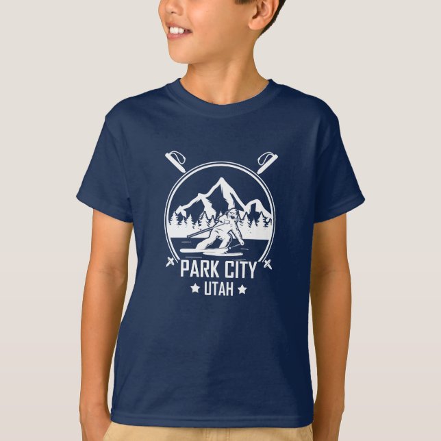 Park City Utah skiing T-Shirt (Front)
