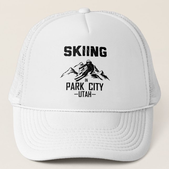 Park City Utah skiing Trucker Hat (Front)