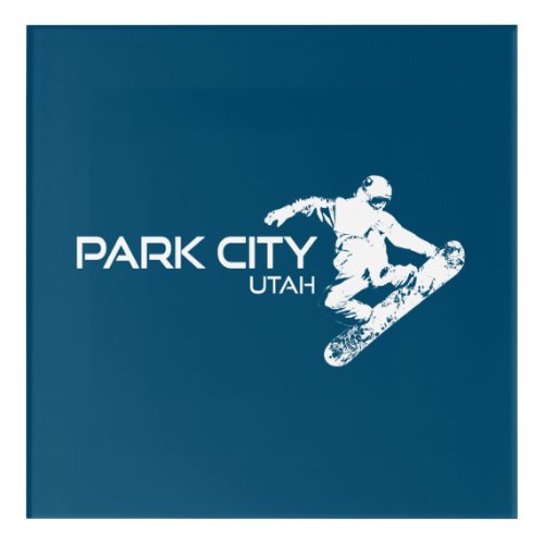 Park City Utah Snowboarder Acrylic Print