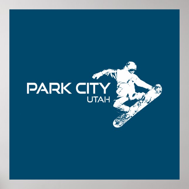 Park City Utah Snowboarder Poster (Front)