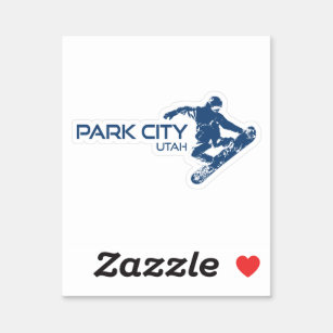 Park City Utah Snowboarder Sticker