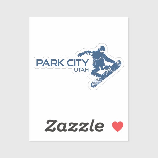 Park City Utah Snowboarder Sticker (Sheet)