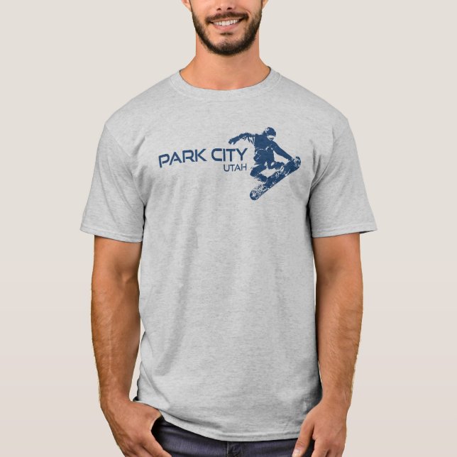 Park City Utah Snowboarder T-Shirt (Front)