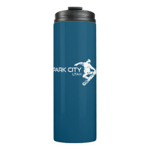 Park City Utah Snowboarder Thermal Tumbler