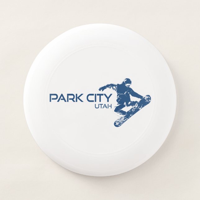Park City Utah Snowboarder Wham-O Frisbee (Front)