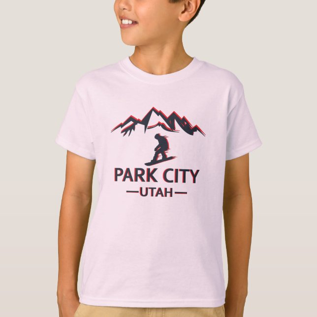 Park city Utah snowboarding T-Shirt (Front)