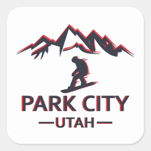 Park city Utah Square Sticker