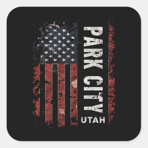 Park City Utah Square Sticker