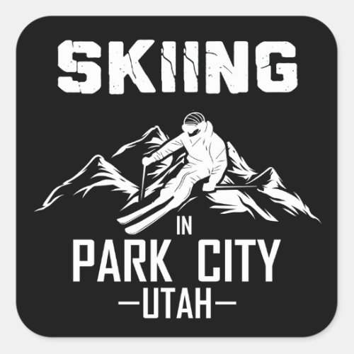 Park city Utah Square Sticker