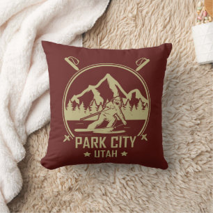 Park City Utah Throw Pillow