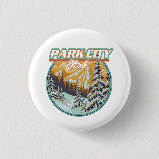 Park City Utah Travel Logo Button (Front)