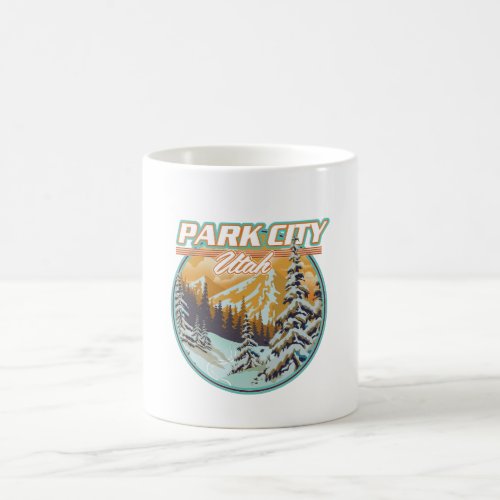 Park City Utah Travel Logo Magic Mug
