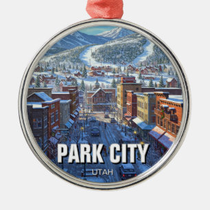 Park City Utah Travel Metal Ornament