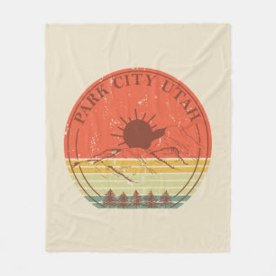 Park city Utah vintage Fleece Blanket