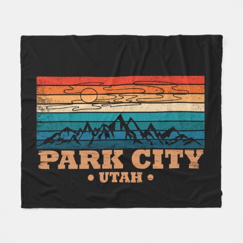 Park city Utah vintage Fleece Blanket