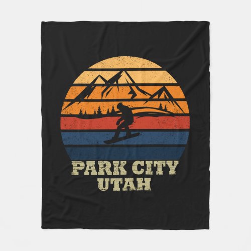 Park city Utah vintage Fleece Blanket