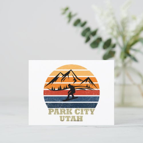 Park city Utah vintage Holiday Postcard