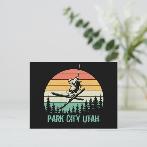 Park city Utah vintage Holiday Postcard