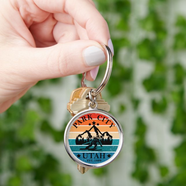 Park city Utah vintage Keychain (Hand)