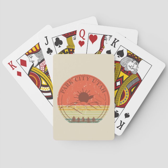 Park city Utah vintage Poker Cards (Back)