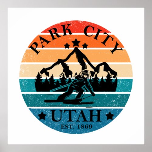 Park city Utah vintage Poster