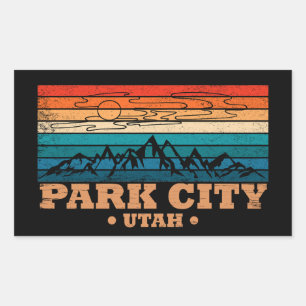 Park city Utah vintage Rectangular Sticker