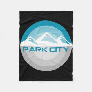 Park City Utah Vintage Retro Snowboarding Skiing T Fleece Blanket