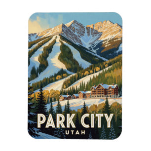 Park City Utah Wasatch Mountain Travel Magnet