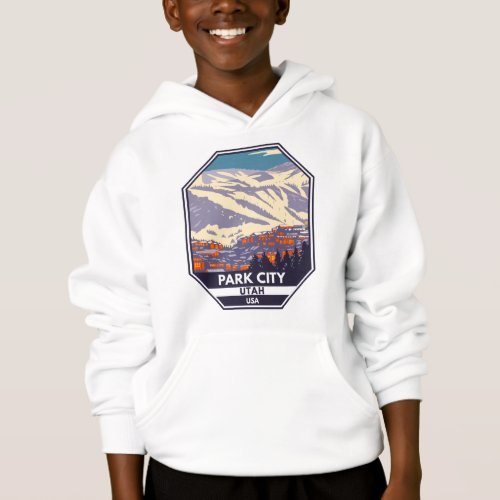 Park City Utah Winter Area Emblem  Hoodie