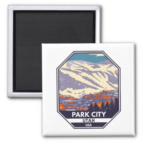 Park City Utah Winter Area Emblem   Magnet