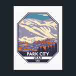 Park City Utah Winter Area Emblem   Postcard<br><div class="desc">Park City Winter art design showcasing the winter landscape.</div>