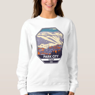 Park City Utah Winter Area Emblem Sweatshirt