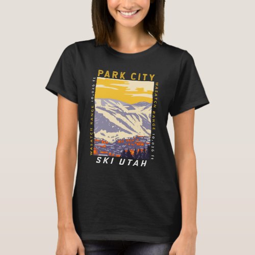 Park City Utah Winter Area Vintage T_Shirt