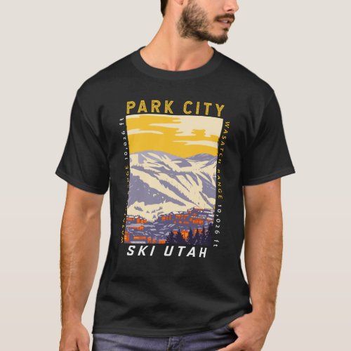 Park City Utah Winter Area Vintage T_Shirt