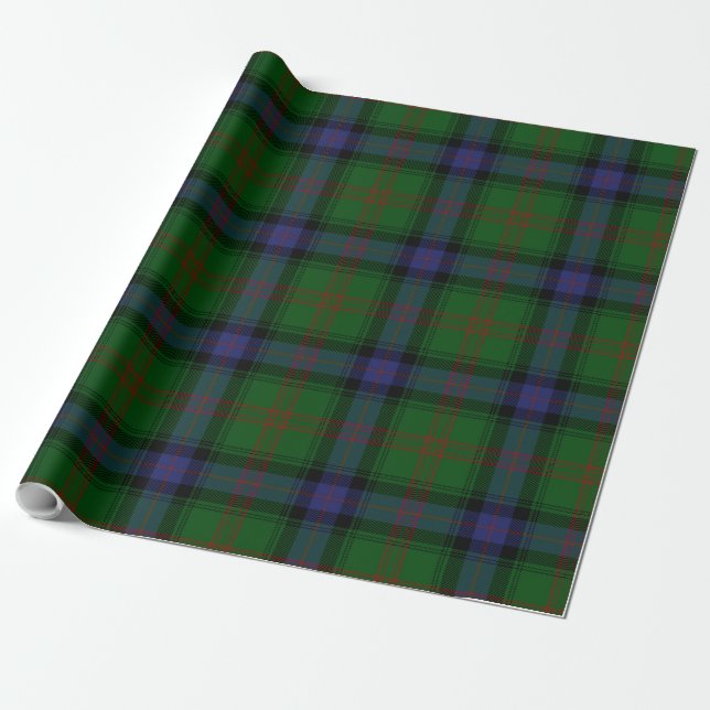 Park Family Scottish Tartan Plaid Wrapping Paper (Unrolled)