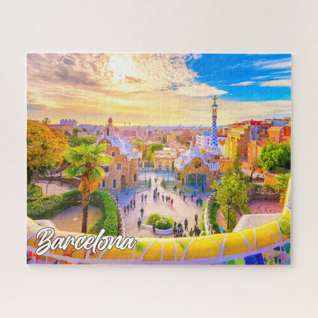Park Guell, Barcelona, Spain Jigsaw Puzzle (Horizontal)