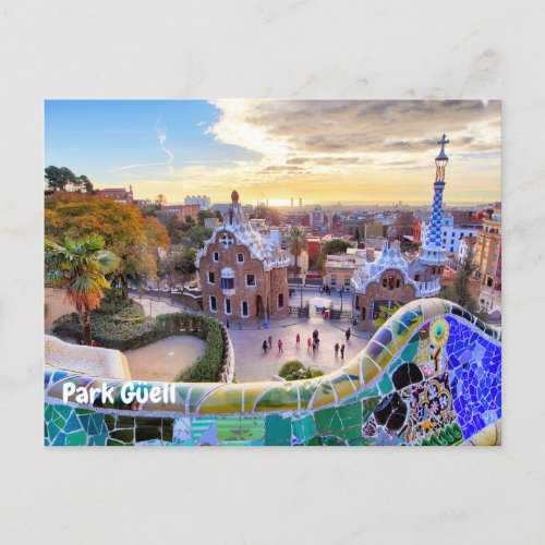Park Gell Barcelona Spain  Postcard