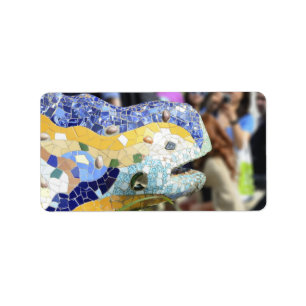 Park Guell dragon label