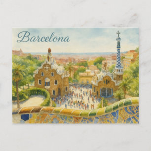 Park Güell in Barcelona Postcard