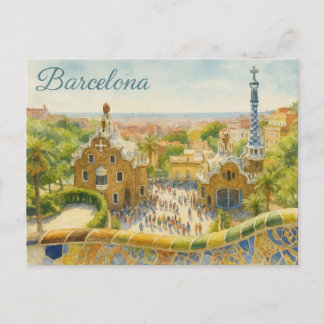 Park Güell in Barcelona Postcard