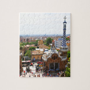 Park Guell in Barcelona, Spain Jigsaw Puzzle