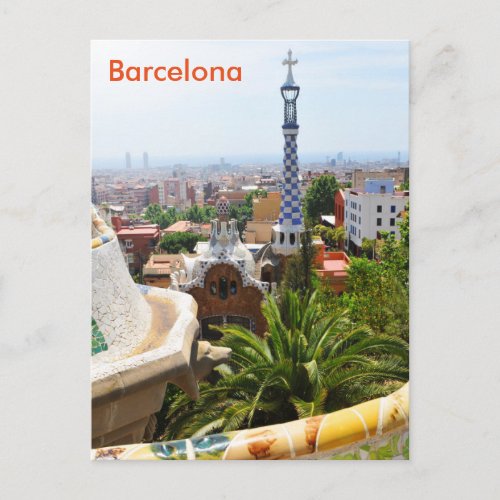 Park Guell in Barcelona Spain Postcard