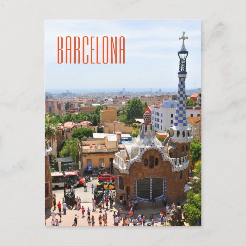 Park Guell in Barcelona Spain Postcard