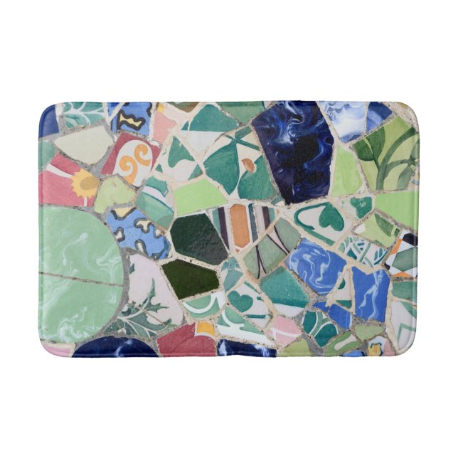 Park Guell mosaics Bathroom Mat (Front)