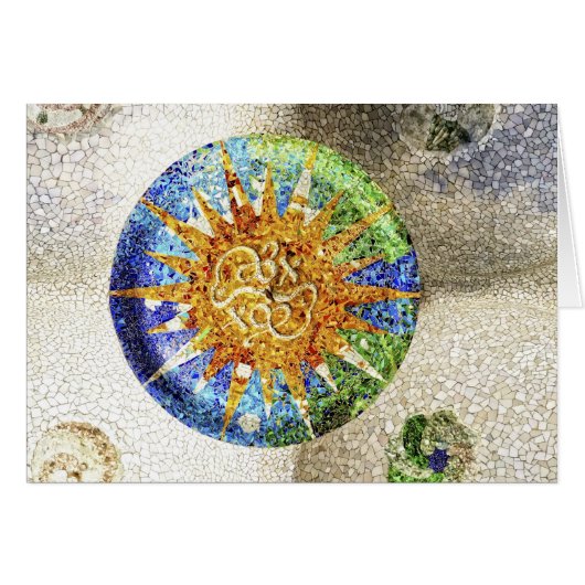 Park Guell mosaics Card (Front Horizontal)